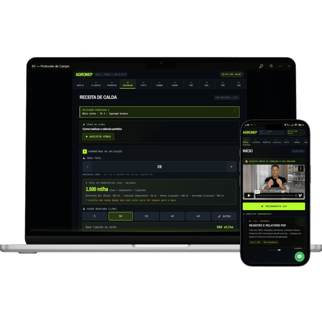 AGRONEP App — cálculos e videoaulas para baixa vazão em barras
