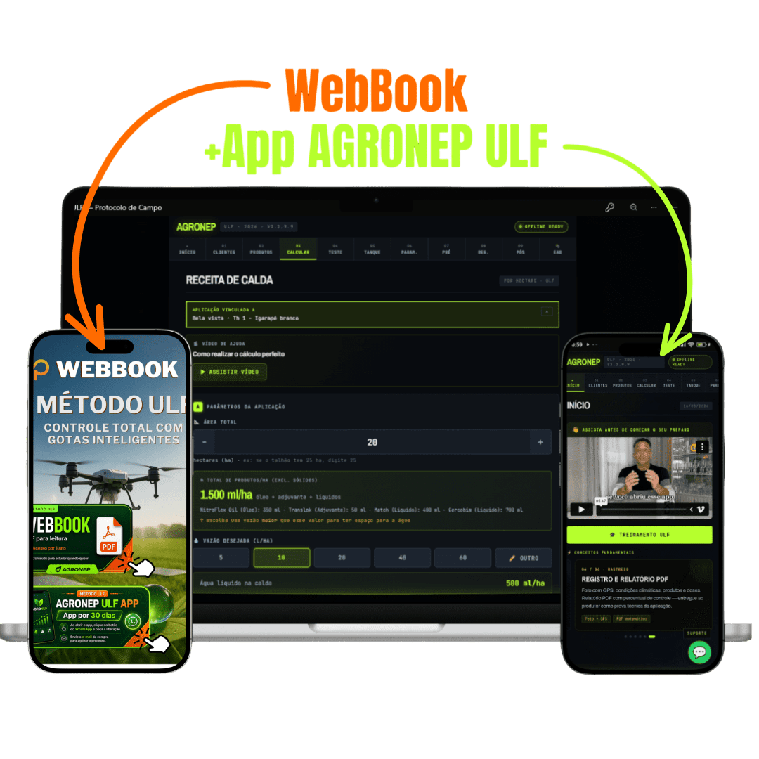 WebBook + App AGRONEP ULF — Método ULF para drone agrícola
